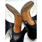 BRUNO MAGLI Women's Vintage Black & White Leather Slingbacks Sz 8.5 Photo 4