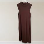 Varley Erin Mid Dress from Anthropologie Chestnut Chocolate Brown Size Large Photo 3