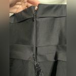 BCBGMAXAZRIA  Black Strapless Scallop Tulle Trim Tiered Dress 8 Petite Photo 6