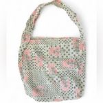 Free People  Boho Cotton Tote Floral Star Slouchy Shoulder Bag NWOT Photo 1