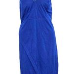 Torrid Blue Premium Ponte Asymmetrical Strappy Bodycon Dress Size 26 Photo 0