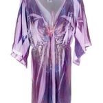 Vintage Daniel Benjamin Purple Sheer Fairy Dress Swim Cover Sz XL Photo 0