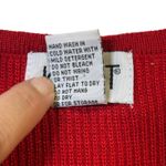 Vintage Koret‎ Sweater Vest Medium Red Wool Blend Novelty Belted Knitwear Photo 4