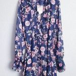 Anthropologie Cooper St Blue Floral Long Sleeve Dress Photo 0