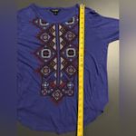 Lucky Brand  Diamond Embroidered Top Sz Small Photo 7