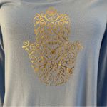 Soft Surroundings Namaste Long Sleeve Sleep Dress Small Sky Blue Soft Gown PJ's Photo 5