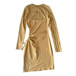 Lulus Show Off a Little Mustard Yellow Ribbed Cutout Bodycon Dress Size M Photo 6