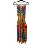 Farm Rio NWT Summer Picnic V-Neck Midi Dress w/ Braided Belt Size M Photo 2
