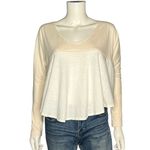 We The Free Cream White Oversized Long Sleeve Top Boho Slouchy Flowy Size M Photo 1