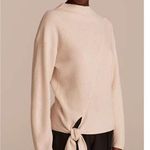 Rebecca Taylor wool tan knit high neck tie waist sweater size medium Photo 0