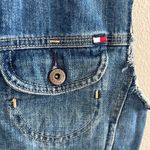Tommy Hilfiger Cuff Off Sleeve Y2K 90s Denim Jean Jacket Vest Small Photo 2