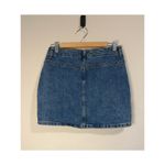 Garage NWOT Women's Retro Jean Mini Skirt Exposed Botton Fly sz. M Photo 3
