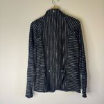 Athleta Elite Striped Half Zip Pullover Long Sleeve Stretch Black White Size XL Photo 8