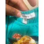 JODIFL Turquoise Embroidered Floral Off Shoulder Pom Pom Top Medium Photo 1