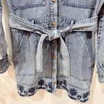 Jacquie the Label Elodie Cotton Embroidered Denim Mini Shirt Dress Small NWT Blue Photo 7