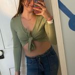 Windsor  green wrap long sleeve shirt  Photo 2