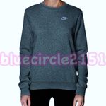 Nike Vintage Mini Swoosh Sweatshirt Dark Gray Fleece Pullover Crewneck Sports Casual •Size Small Photo 12