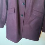 Sam Edelman  Wool Blend Coat XL Dark‎ Purple Longline Classic Jacket Photo 4
