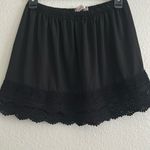 Elegant Black Lace Trim Mini Skirt Photo 2