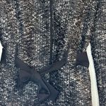 Sandro  Black Grey Blazer with Button Closure Bow Tie Size Photo 25