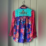 Soft Surroundings  Hermosa Floral Embroidered Tunic Top Blouse Long Sleeve PS Photo 6