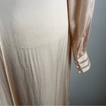Reiss "Ray" Blush Pink Satin Midi Shirt Dress V-Neck Neck Tie Neutral Size 4 Photo 7