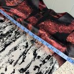 Angelys Belak Graphic Print Abstract Cocktail Dress Red Gray Women’s Size 8 Black Photo 7