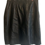Venezia Leathers Black Leather Pencil Skirt Sz 18 Photo 0
