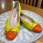 PAUL MAYER LEATHER CAP TOE FLATS SHOES A10 Yellow Size 7 Photo 1