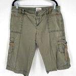 American Eagle Vintage Y2K Women’s Grunge Utility Shorts Jorts Green Medium Photo 0
