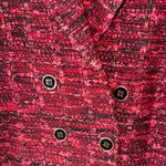Chico's  Red Allure Tweed plaid Blazer cardigan sweater Photo 4
