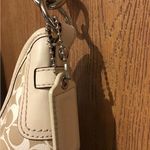 Coach  CHELSEA SIGNATURE BEIGE PINK STRIPE LEATHER TRIM CROSSBODY SHOULDER BAG Photo 5