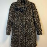 Club Monaco Coat Women's Linettah Brown Mix Animal Print Full Zip Coat Sz S NWT Photo 2