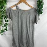 SheIn  cold shoulder heather grey shirt Photo 5