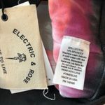 Electric & Rose Fairfax Retro Crop Top Sports Bra Tie Dye Pink Yellow Black S Photo 6