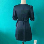 Aritzia Wilfred Navy Blue Lune Wrap Dress Size XS Photo 2