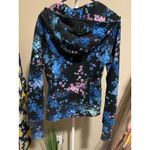 Lululemon Women's Black Floral Scuba Long Sleeve Full Zip Hoodie Size 6 Photo 2