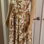 Elie Tahari Tawny Printed LinenTiered Dress With Belt Photo 7