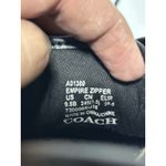 Coach Empire Zipper Black Pebbled Leather Low Top Sneakers 9.5 Photo 4