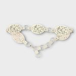 Calvin Klein Calvin Klien 36" White Studded Leather Medallion Belt Photo 1