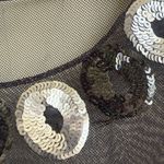 Trina Turk Black Casino sequin Jeweled Neck sheer back Tank Dress Size 0 $320 Photo 3