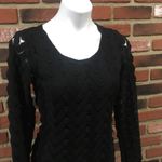 Free People  Black Dress sz S Keyhole Open back long sleeve Dress Photo 2