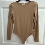 Babaton Contour Crew Long sleeves tan Bodysuit size small Photo 3
