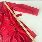 Banana Republic  Womens Red Double Breasted Trench Coat w/Belt 100% Cotton Size M Photo 9