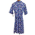 70s Vintage Carolina Maid Sz 12 Novelty Flags Print Belted MIDI Dress Blue Photo 5