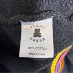 Teddy Fresh  Black Rainbow Crew Neck Sweatshirt Womens S Embroidered Cozy Fall Photo 6