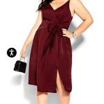 City Chic Pomegranate Red Dreaming Dress Sz.XXL/24 NWT Photo 1