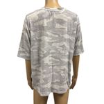 Democracy  Gray Camouflage V Neck Short Sleeve Bottom Tie Tee TShirt Womens Large Photo 3