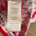 Max Studio wrap top maxi dress red black white floral MEASUREMENTS Photo 2