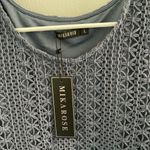 MikaRose Blue Long Sleeves Lace Detail Crew Neck Knee Length Dress L retro Photo 4